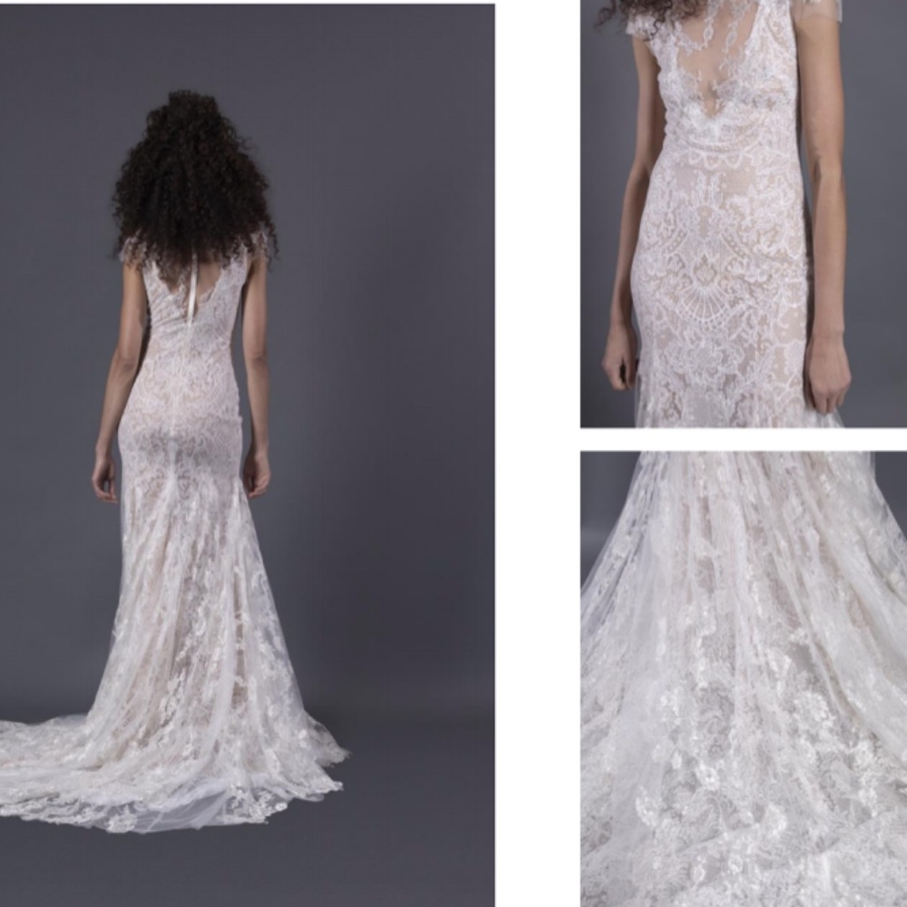 Women Vera Wang Ghislaine Vintage Wedding Dress - Picture 2 of 2